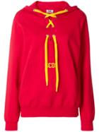 Gcds Logo Lace-up Detail Hoodie - Red