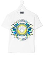 Young Versace Logo Print T-shirt - White