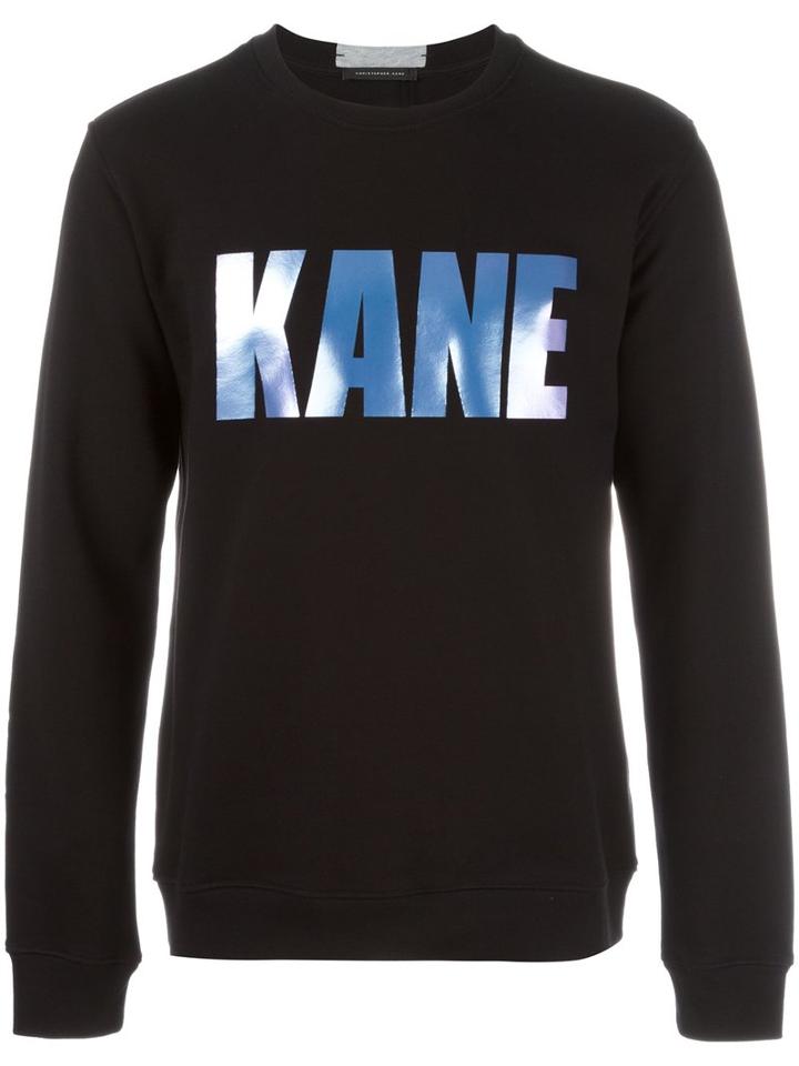 Christopher Kane Printed Sweatshirt, Men's, Size: Large, Black, Cotton