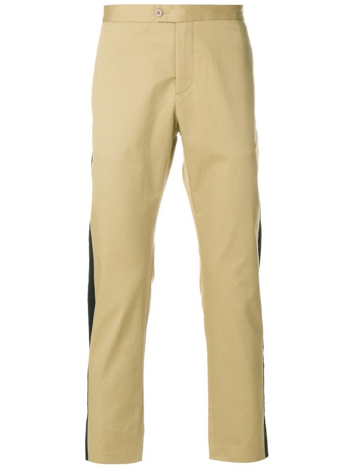 Palm Angels Contrast Stripe Chinos - Nude & Neutrals