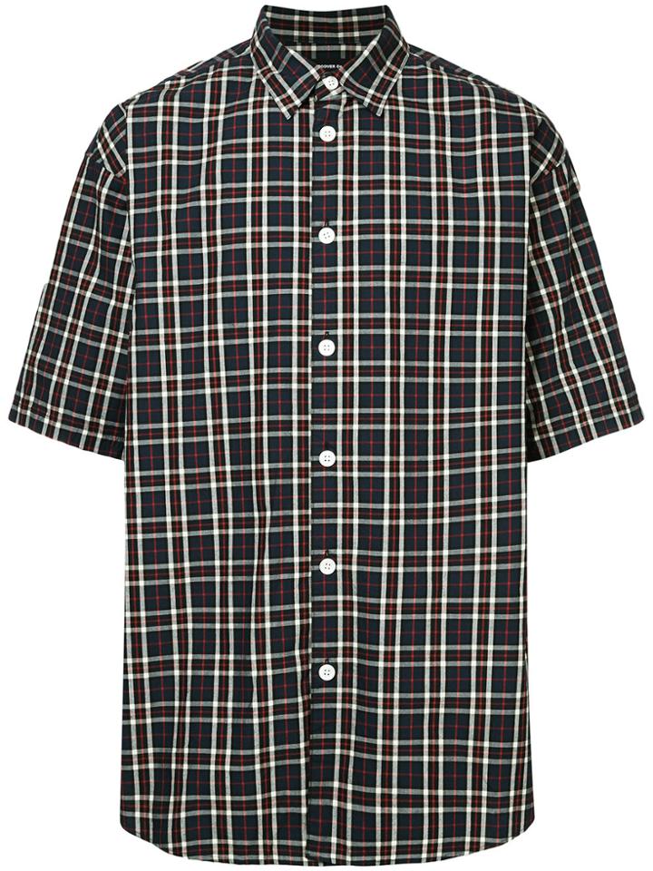Undercover Checked Shortsleeved Shirt - Blue