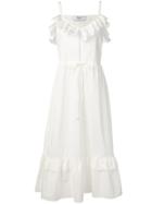 Blugirl Ruffled Midi Dress - White