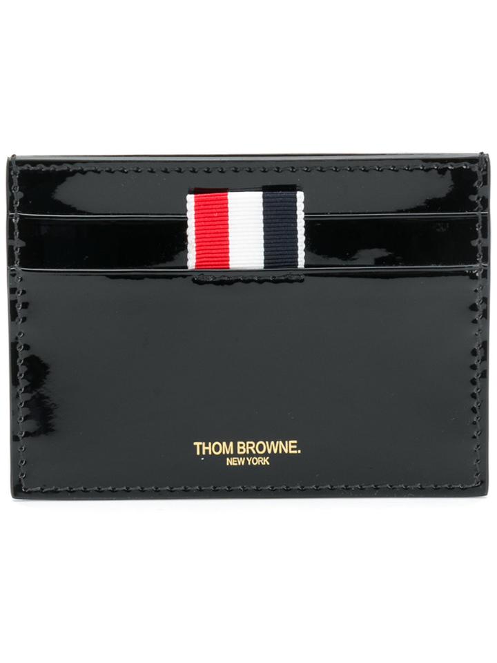 Thom Browne Three Stripe Logo Cardholder - Black