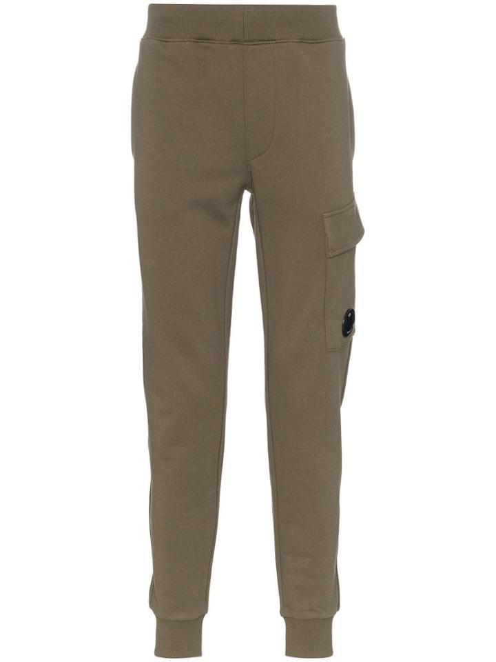 Cp Company Fleece Cargo Sweatpants - Green