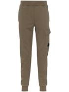 Cp Company Fleece Cargo Sweatpants - Green