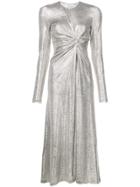 Galvan Metallic Flared Long Dress