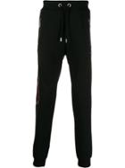 Philipp Plein Logo Embroidered Track Trousers - Black