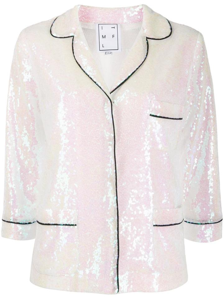 In The Mood For Love Sofia Sequin-embellished Cropped Jacket - White