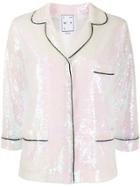 In The Mood For Love Sofia Sequin-embellished Cropped Jacket - White