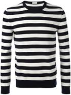 Saint Laurent Grunge Crew Neck Sweater, Men's, Size: Small, Blue, Cashmere/wool