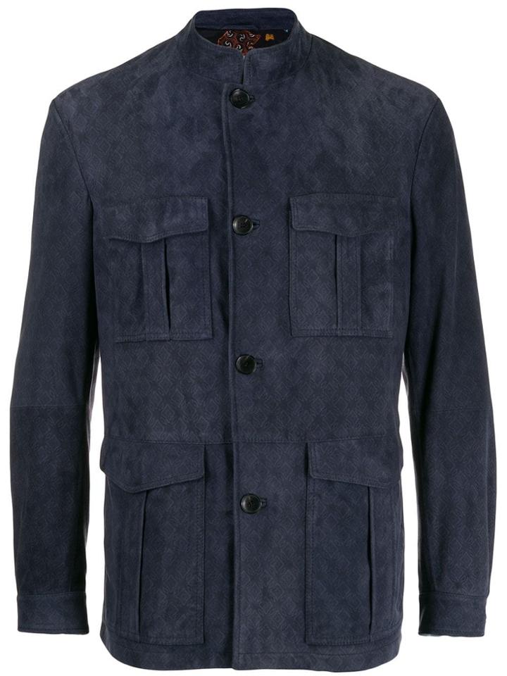 Etro Suede Jacket - Blue