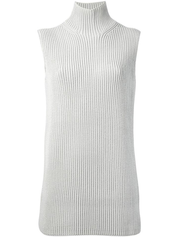 Hermès Vintage Sleeveless Knit Sweater - Grey