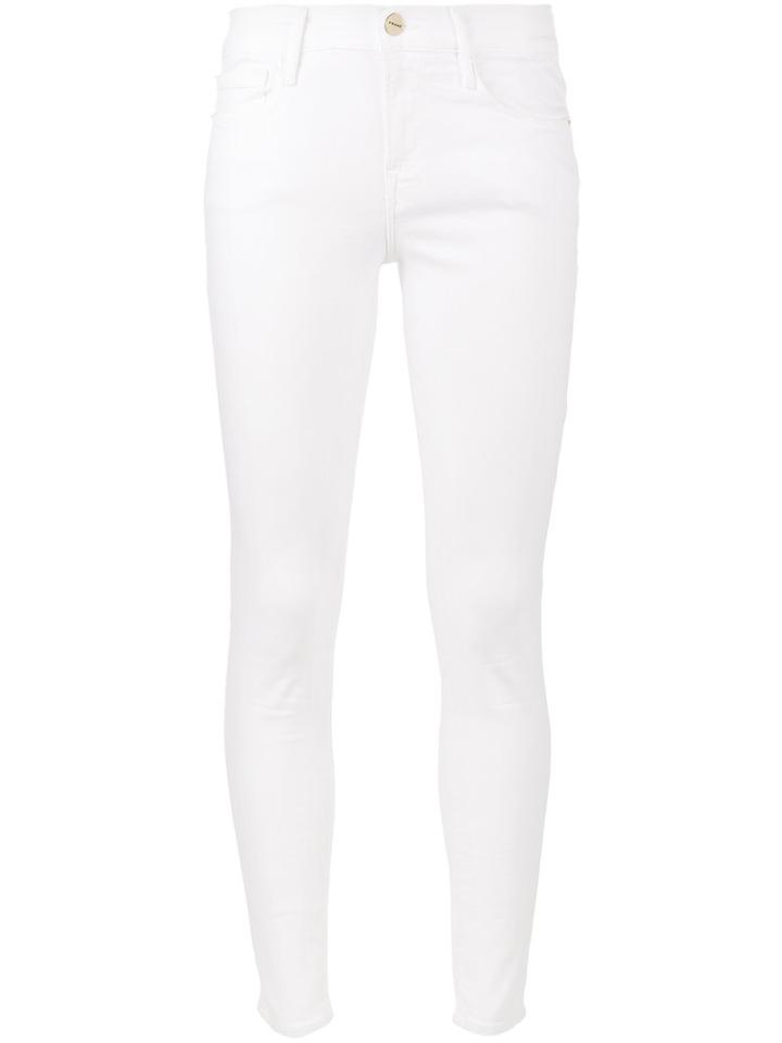 Frame Denim - White Skinny Jeans - Women - Cotton/polyester/spandex/elastane - 30, Cotton/polyester/spandex/elastane