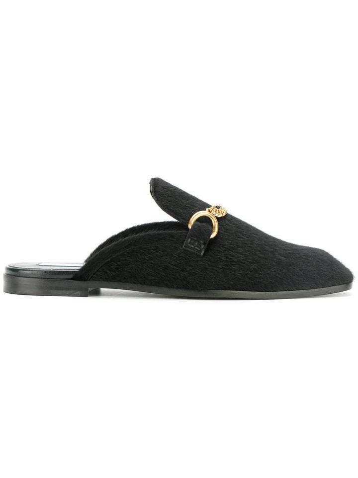Stella Mccartney Open Back Loafers - Black