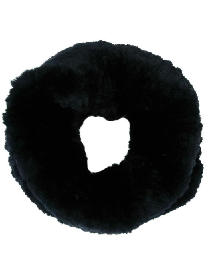 Yves Salomon 'vari' Scarf, Women's, Black, Rabbit Fur