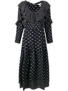 Rebecca Taylor Polka Dot Print Dress - Blue