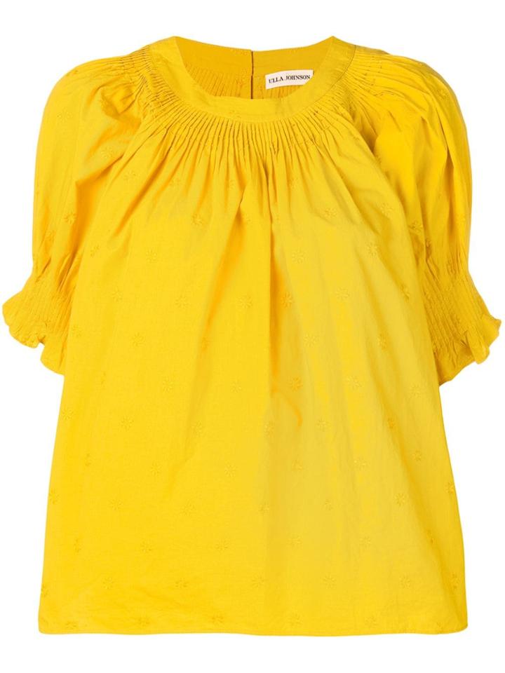 Ulla Johnson Micro-pleated Blouse - Yellow