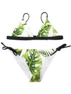 Mc2 Saint Barth Kids Palm Tree Print Bikini - Green
