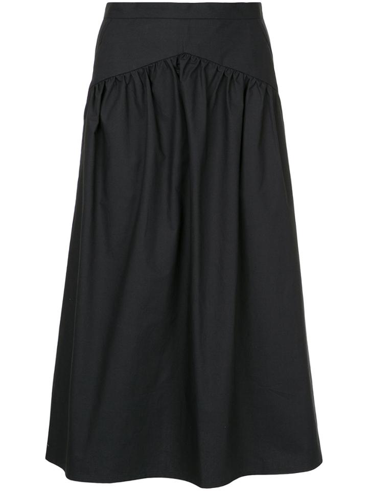 Atlantique Ascoli Frill Detail Midi Dress - Blue