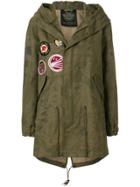 Mr & Mrs Italy Patch Detail Parka - Green