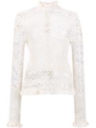 Magda Butrym 'salta' Knit Blouse, Women's, Size: 34, White, Silk/cotton/polyamide