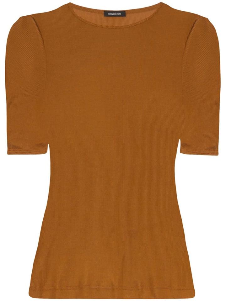 Goldsign Ribbed Stretch T-shirt - Brown