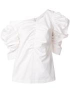 Isa Arfen Ruched Detail Blouse - White