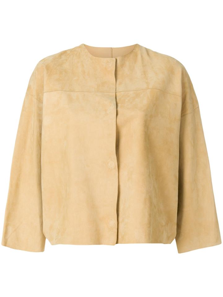 Yves Salomon Reversible Leather Jacket - Nude & Neutrals