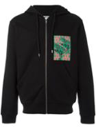 Mcq Alexander Mcqueen Logo Print Zip Hoodie, Men's, Size: Small, Black, Cotton/polyamide