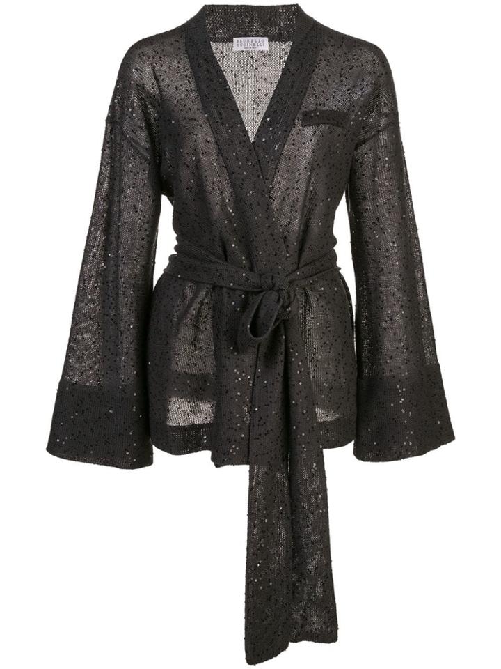 Brunello Cucinelli Sequin Embellished Jacket - Black