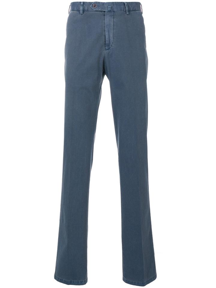 Loro Piana Straight Pleated Trousers - Blue