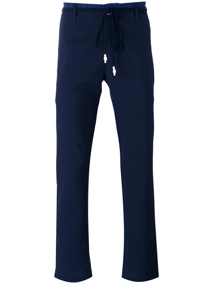 Pence - Rope Belt Trousers - Men - Virgin Wool - 44, Blue, Virgin Wool