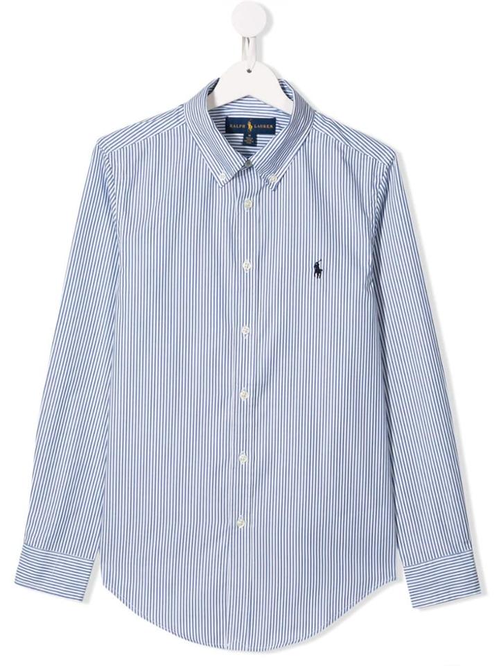 Ralph Lauren Kids Teen Striped Shirt - Blue