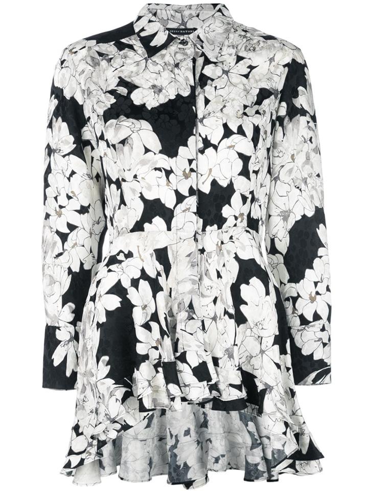 Josie Natori Silk Tunic Top - Black