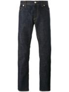 Straight Leg Jeans - Men - Cotton/leather - 48, Blue, Cotton/leather, Dolce & Gabbana