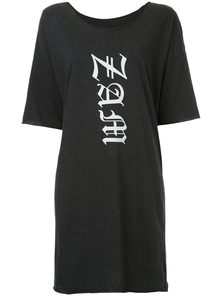 Zambesi Gothic Logo Oversized Top - Black