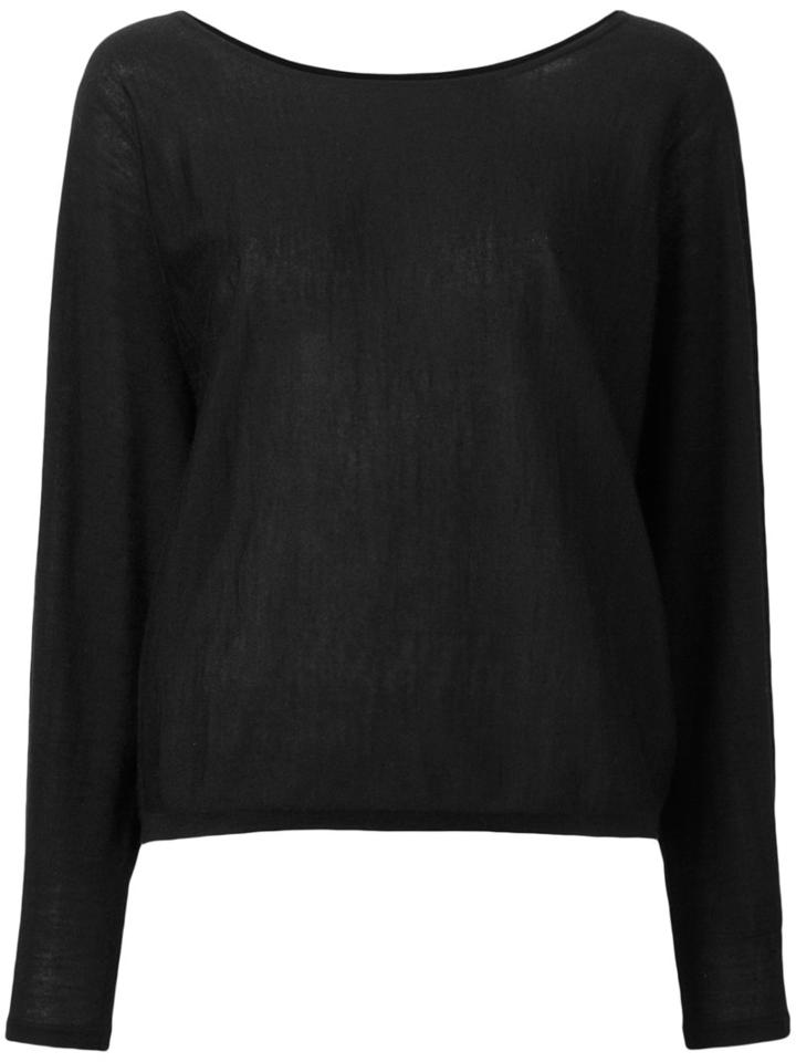 N.peal Super Fine Batwing Jumper, Women's, Size: Medium, Black, Cashmere
