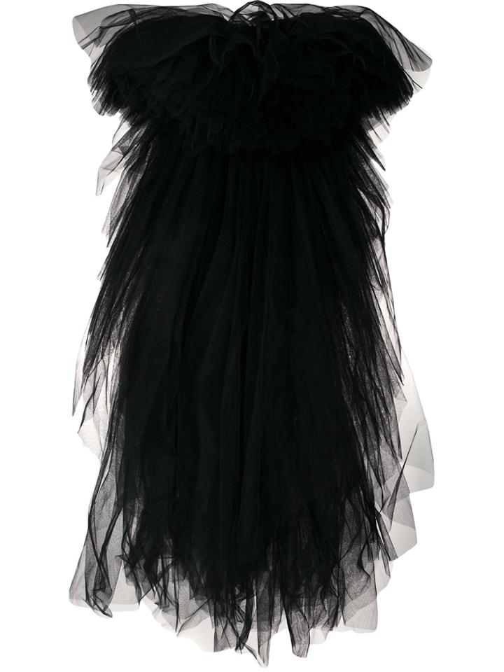 Moschino Asymmetric Tulle Skirt - Black