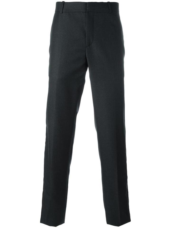Alexander Mcqueen Straight-leg Trousers, Men's, Size: 46, Grey, Acetate/viscose/wool