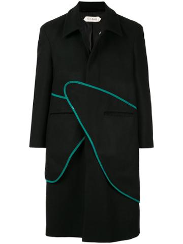 Namacheko Draped Panel Coat - Black
