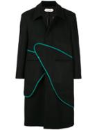 Namacheko Draped Panel Coat - Black