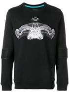Frankie Morello Graphic Print Sweatshirt - Black
