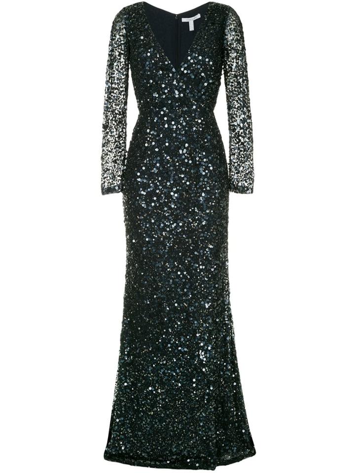 Rachel Gilbert Sequins Gown - Blue