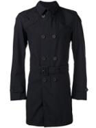 Herno Slim-fit Trench Coat, Men's, Size: 54, Blue, Polyamide