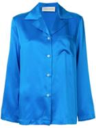Mansur Gavriel Oversized Silk Shirt - Blue