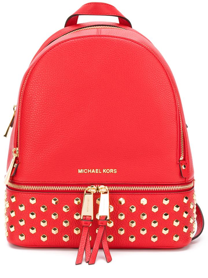 Michael Michael Kors Rhea Studded Backpack - Red
