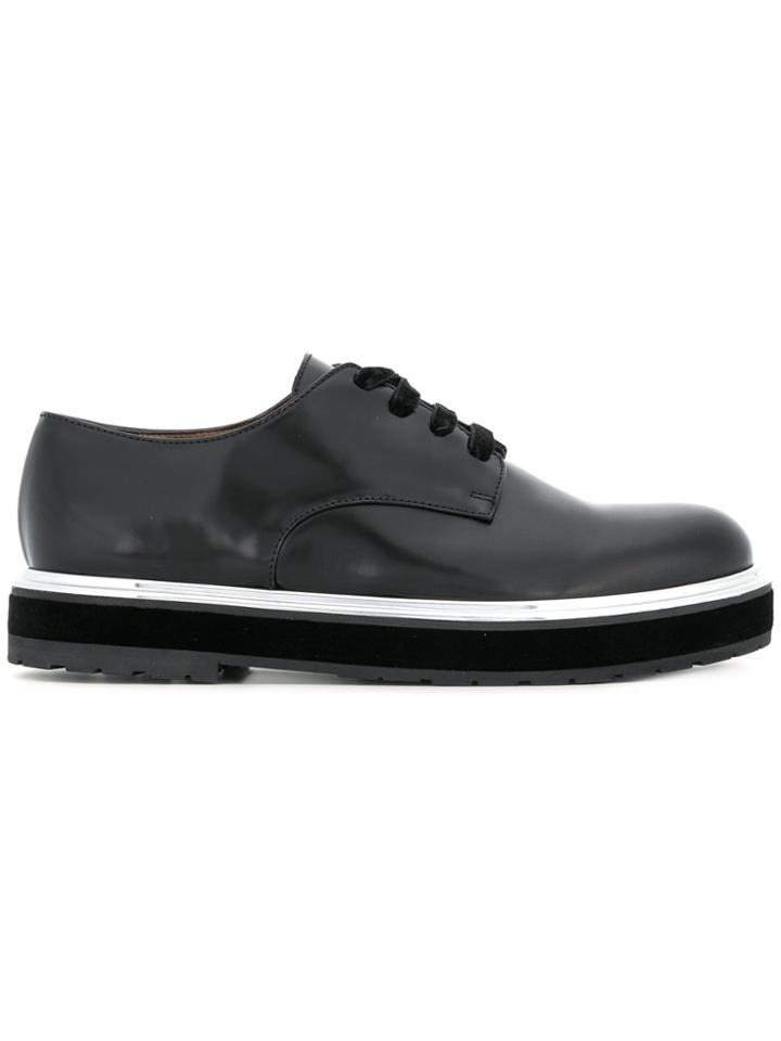 Agl Embellished Sole Lace-up Shoes - Black