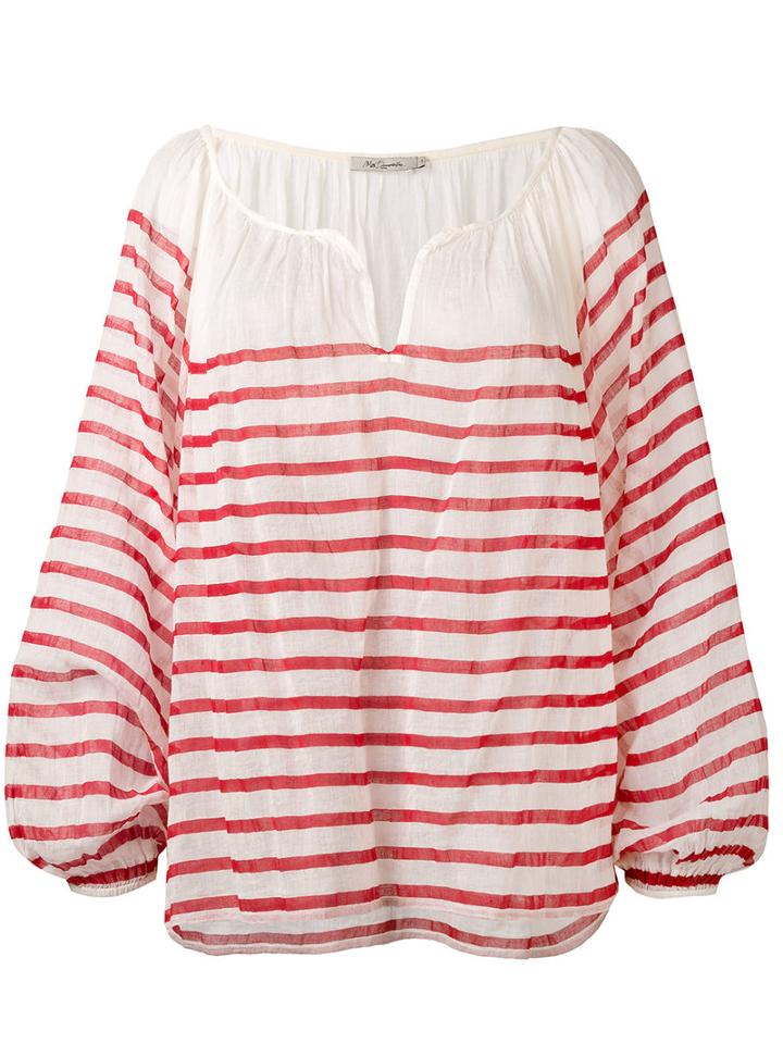 Mes Demoiselles - Striped Blouse - Women - Cotton - 1, White, Cotton