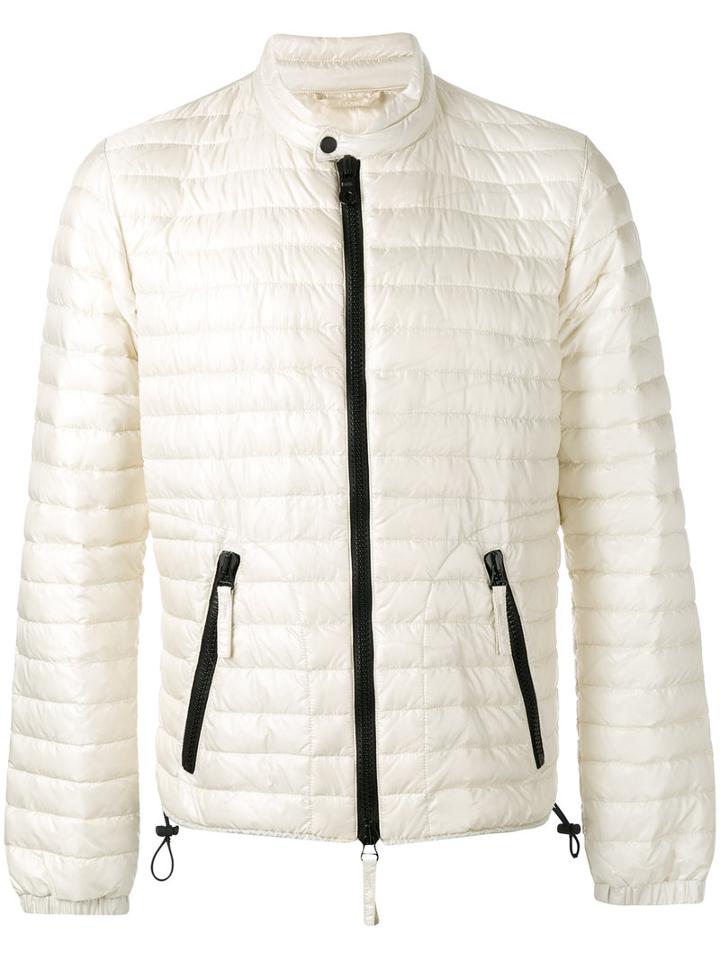 Duvetica Banded Collar Jacket, Men's, Size: 54, White, Polyamide/feather Down