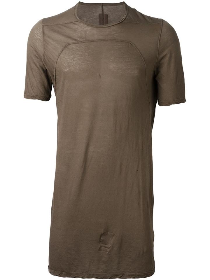 Rick Owens Drkshdw Exposed Seam T-shirt, Men's, Size: S, Nude/neutrals, Cotton
